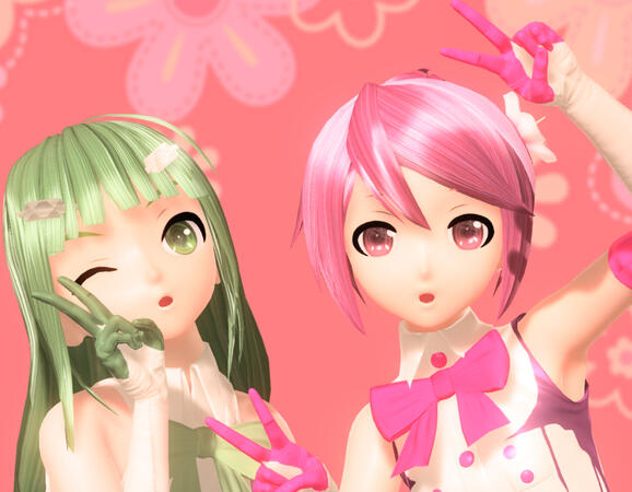 Kobayashi Matcha (L) and Masaoka Azuki (R), available in Vocaloid Module Pack